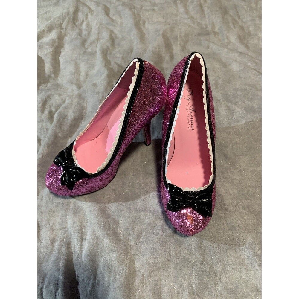 Pink Glitter Heels Leg Avenue 5" heels Size 7